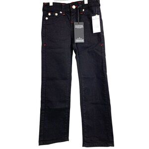 True Religion Kids Boys Ricky Relax Straight Jeans Size 7 Black RGG10692 NWT